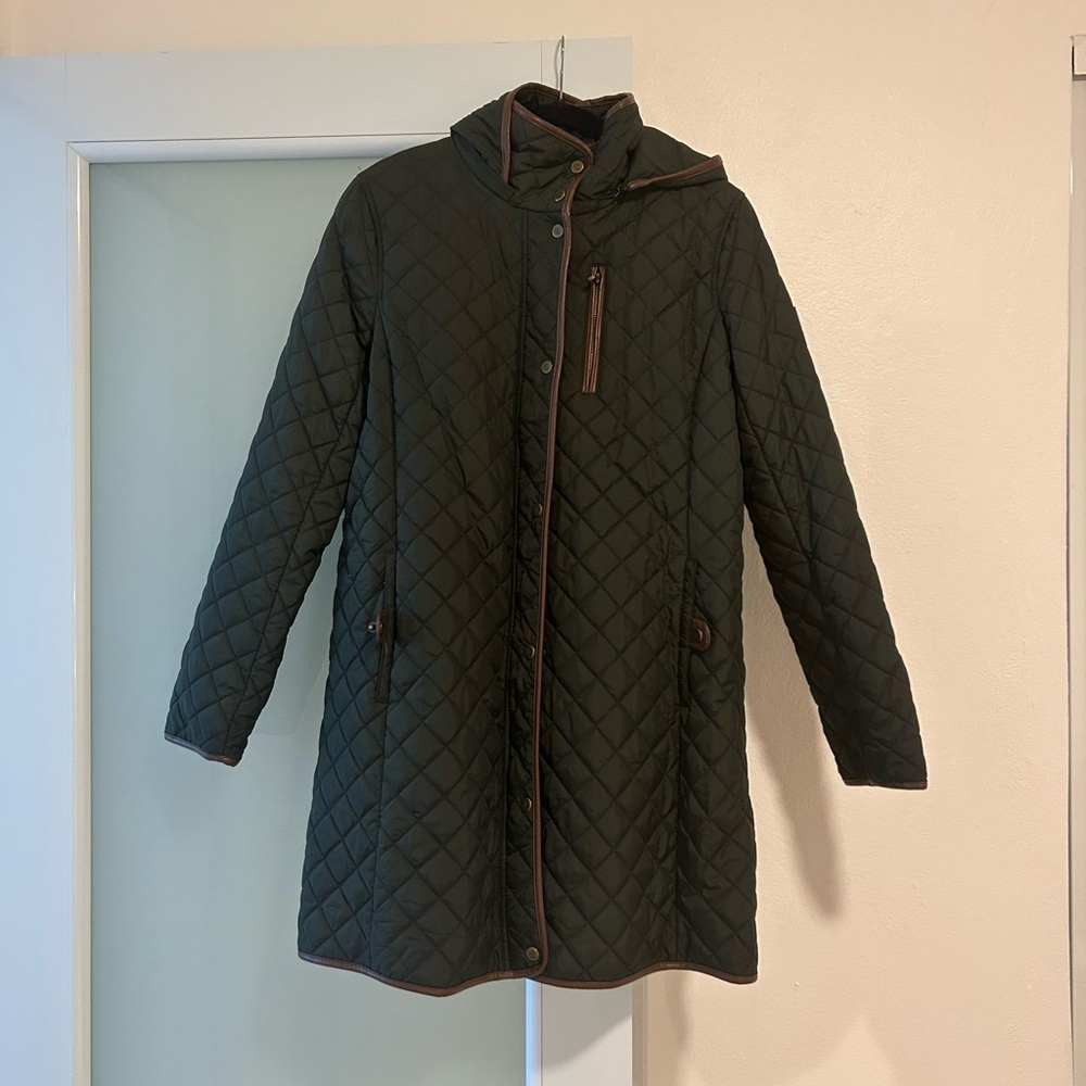 Polo by Ralph Lauren Green Puffer Jacket with Quilted Design